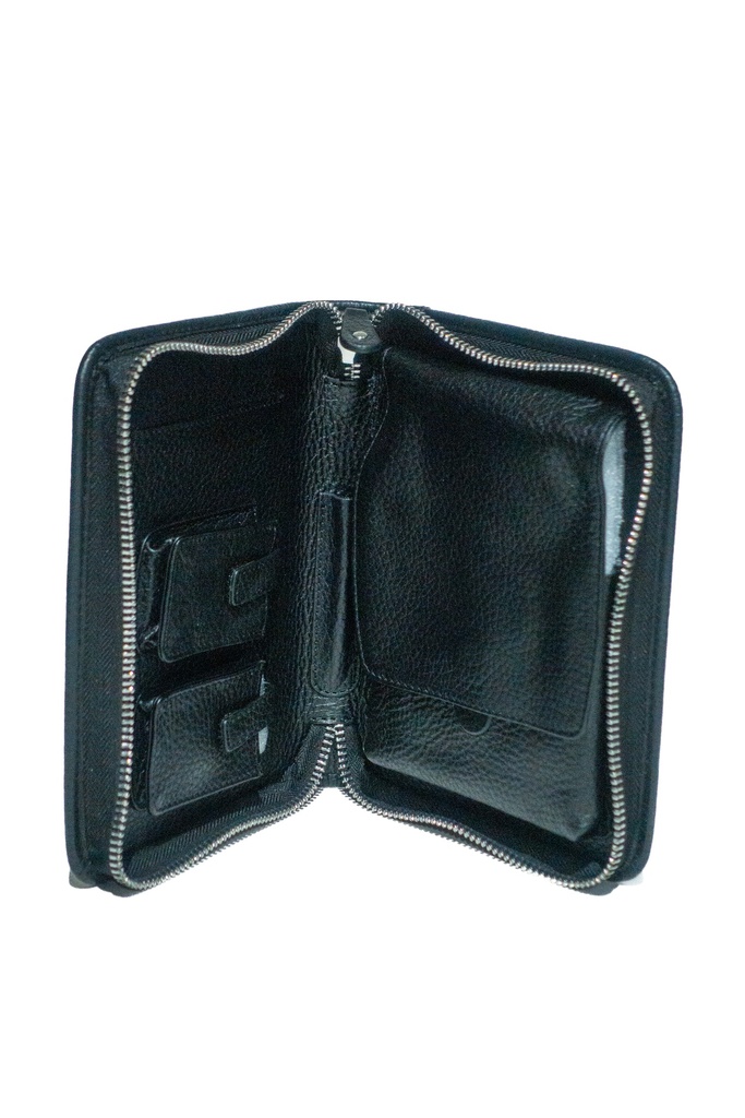 Sacoche cuir rangement briquet + cigares