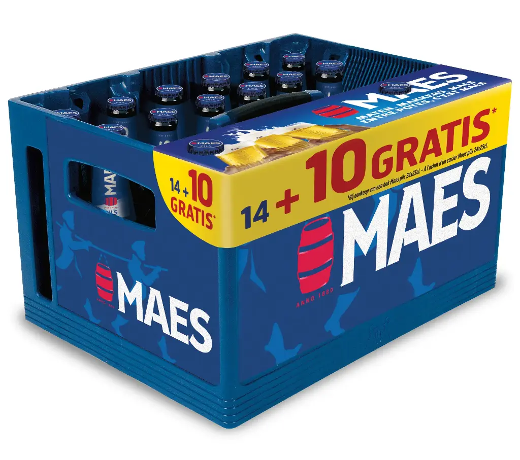 Maes Pils 14+10 gratuites