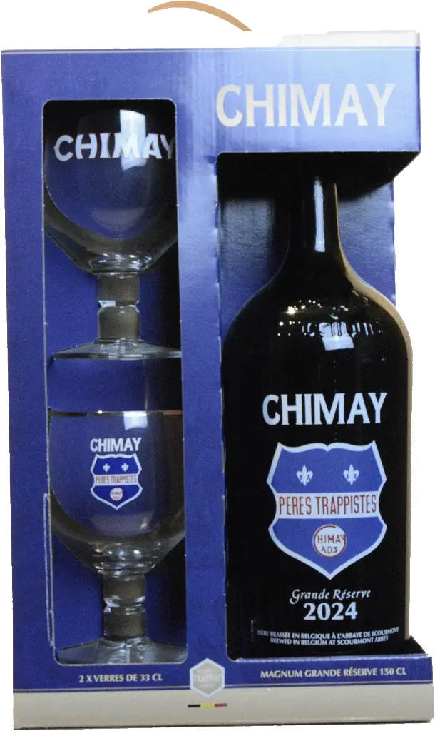 Chimay Bleu Grande Réserve Coffret + 2 verres