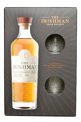 [330205] The Irishman Harvest + 2 verres - 43°